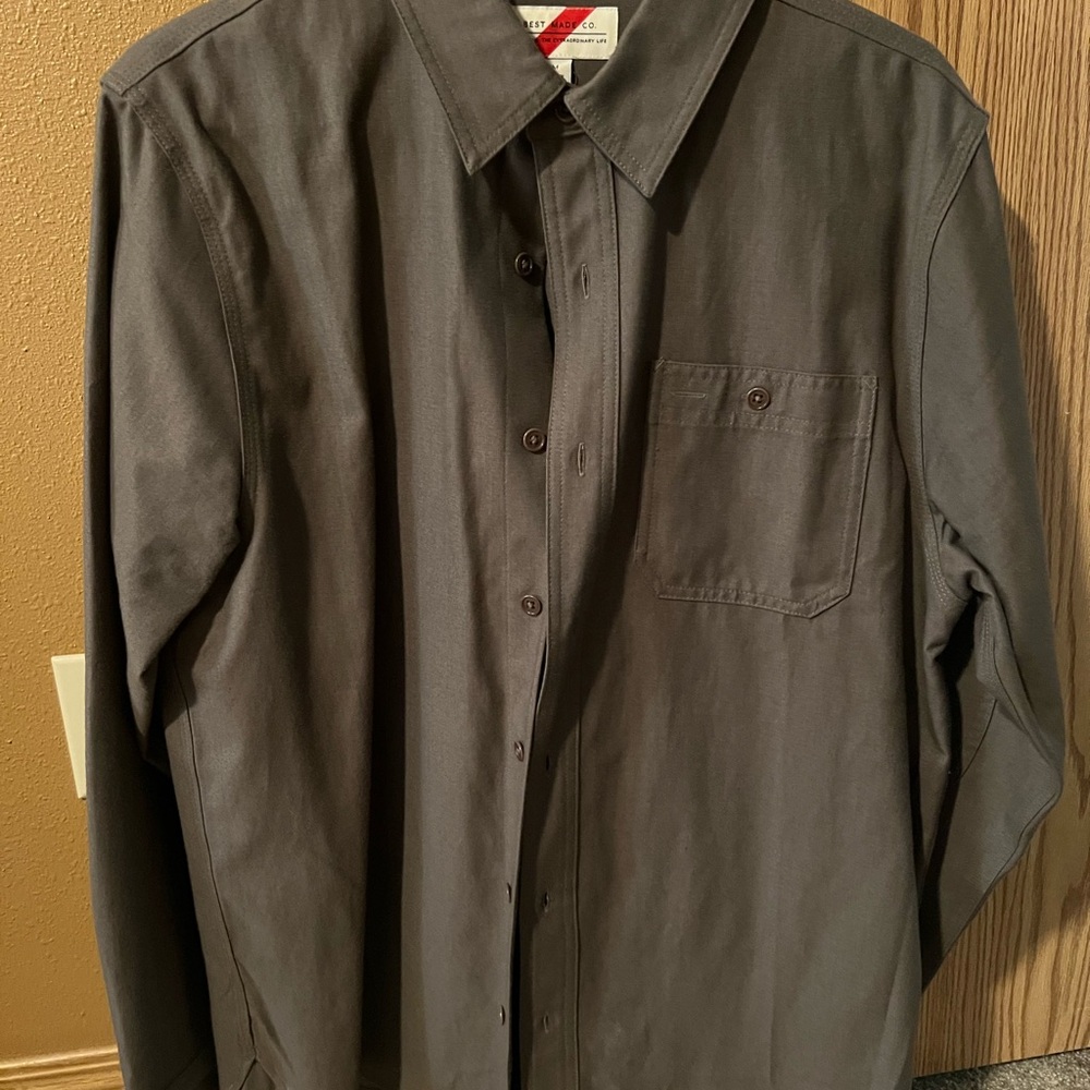 Best Made CO. Men's Gray Button-Up Shirt